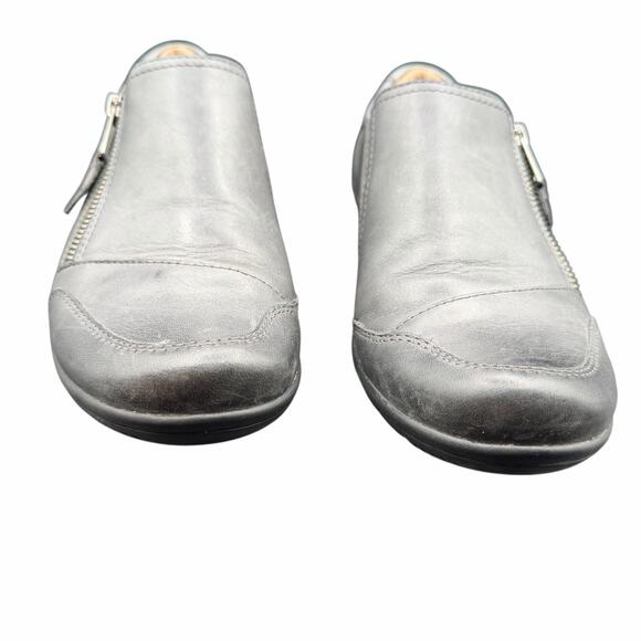Taos Character Leather Slip-On Shoes Gray Zip Comfort Women’s Size 7 - Picture 2 of 13